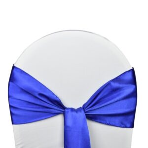 Nœud en satin bleu roi
