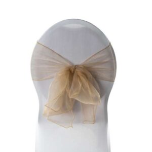 Nœud en organza doré
