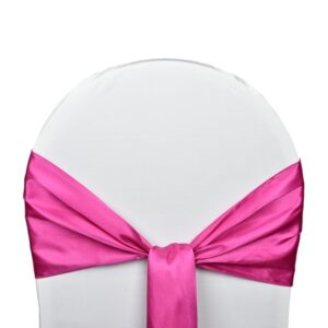 Nœud en satin fuchsia