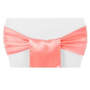 Nœud en satin corail