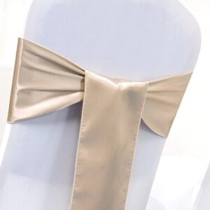 Nœud en satin taupe brillant
