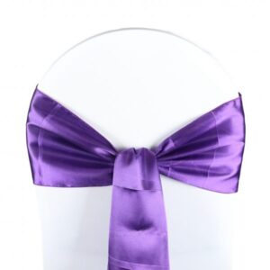 Nœud en satin violet