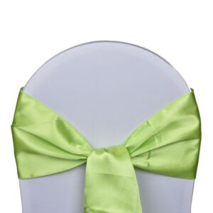Nœud en satin vert pomme