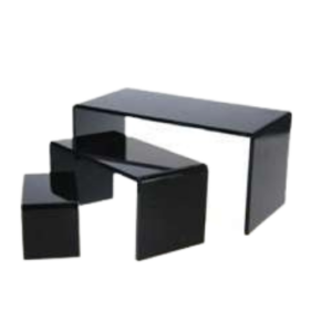 3 supports plexi noir