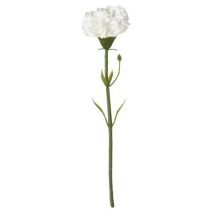 Oeillet blanc artificiel - L 30 cm