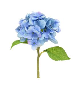 Hortensia bleu artificiel - L 20 cm