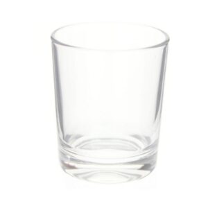 Photophore transparent rond hauteur - 6 cm épais
