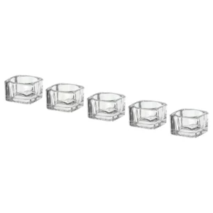 Photophore carré  transparent - 5 cm