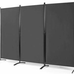 Paravent gris mobile - 183 x 260 cm