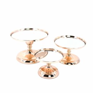 Présentoir miroir rose gold - D 30 x H 20 cm