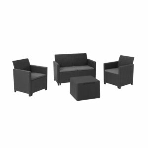 Salon de jardin gris anthracite