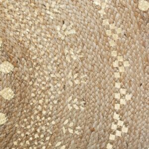 Tapis jute doré rond - D 115 cm