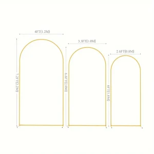 Fonds arrondis doré 3 tailles - H 180, 200, 220 cm