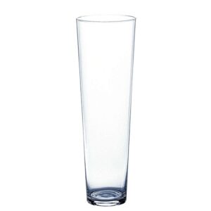 Vase conique en verre transparent - 60 cm