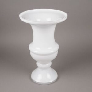 Vase Médicis en verre blanc - 45 cm