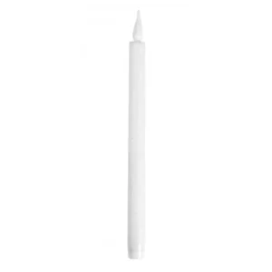 Bougie chandelle blanche LED blanc chaud – Modèles divers (H 20 à 27 cm) – hors piles
