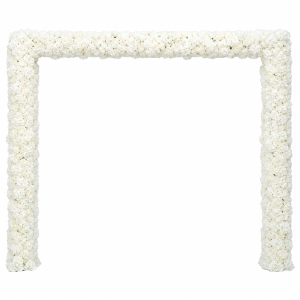 Houppa fleurie blanche - H 240 x L 240 cm
