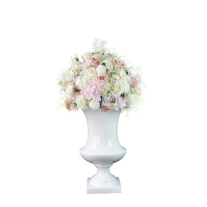 Vase Médicis en résine blanc - 60 cm