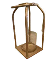 Lanterne dorée – H 23 cm