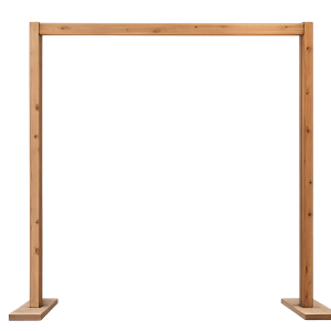 Arche de cérémonie en bois - H 270 x l 280 cm