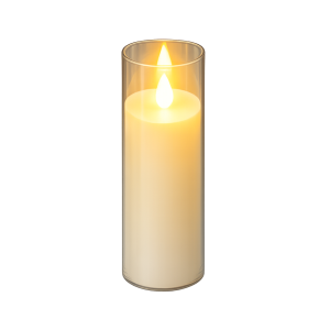 Trio de bougies LED en verre