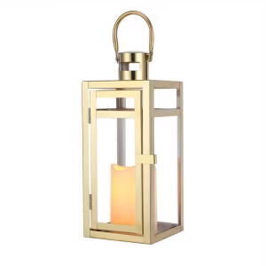 Lanterne dorée - H 30 cm