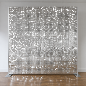 Mur en sequin argenté - 240 x 240 cm
