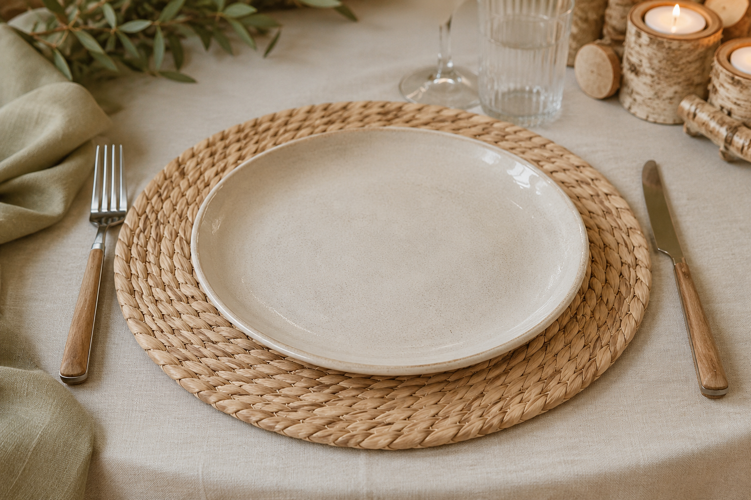 Sous-assiette en osier - D 30 cm – Image 2